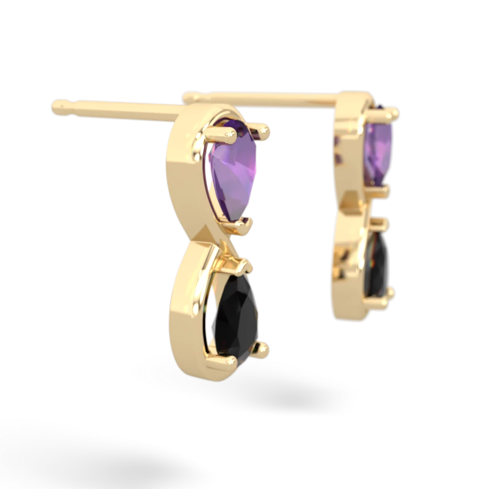 Amethyst Infinity 14K Yellow Gold earrings E5050