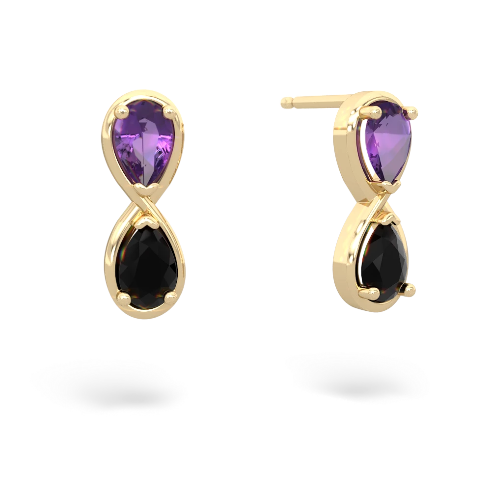 Amethyst Infinity 14K Yellow Gold earrings E5050