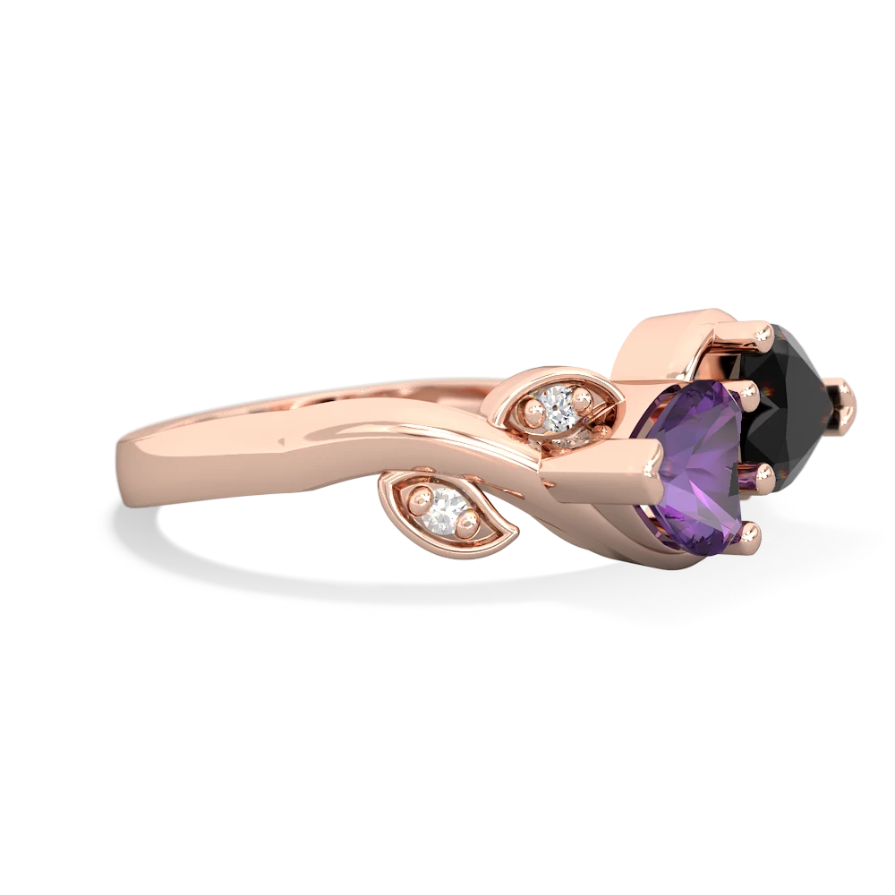 Amethyst Floral Elegance 14K Rose Gold ring R5790