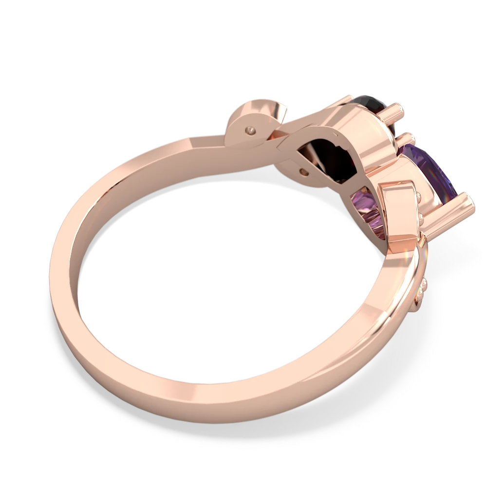 Amethyst Floral Elegance 14K Rose Gold ring R5790