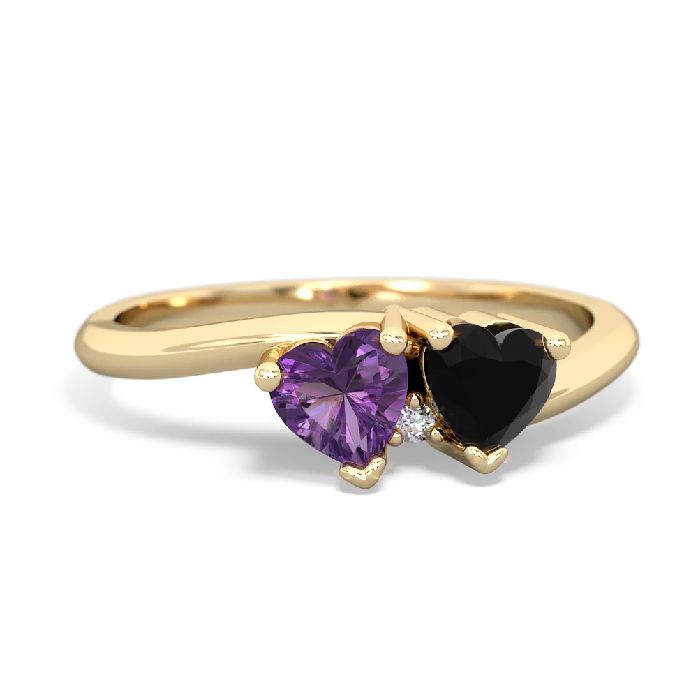 Amethyst Sweethearts 14K Yellow Gold ring R5260