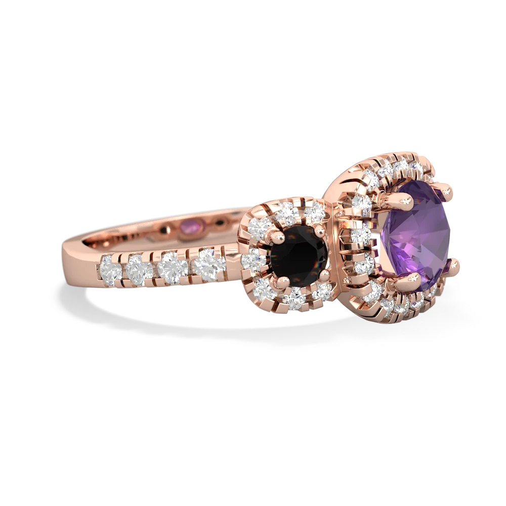 Amethyst Regal Halo 14K Rose Gold ring R5350