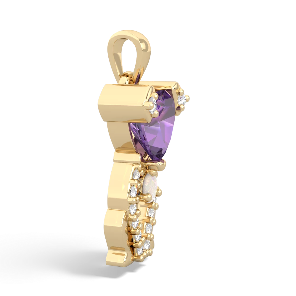 Amethyst Puppy Love 14K Yellow Gold pendant P5800