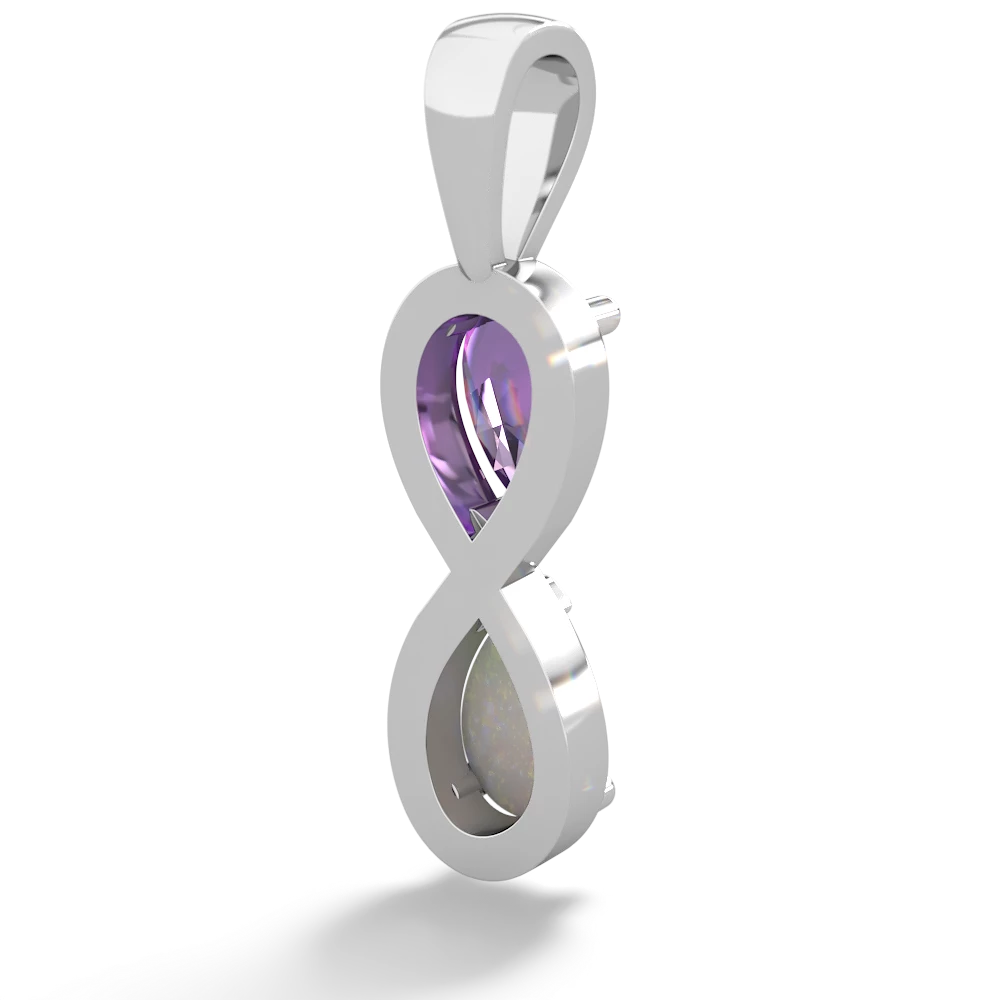 Amethyst Infinity 14K White Gold pendant P5050