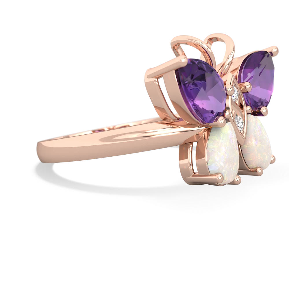 Amethyst Butterfly 14K Rose Gold ring R2215