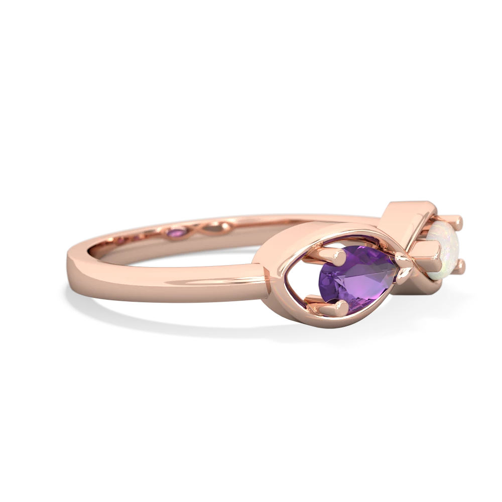 Amethyst Infinity 14K Rose Gold ring R5050