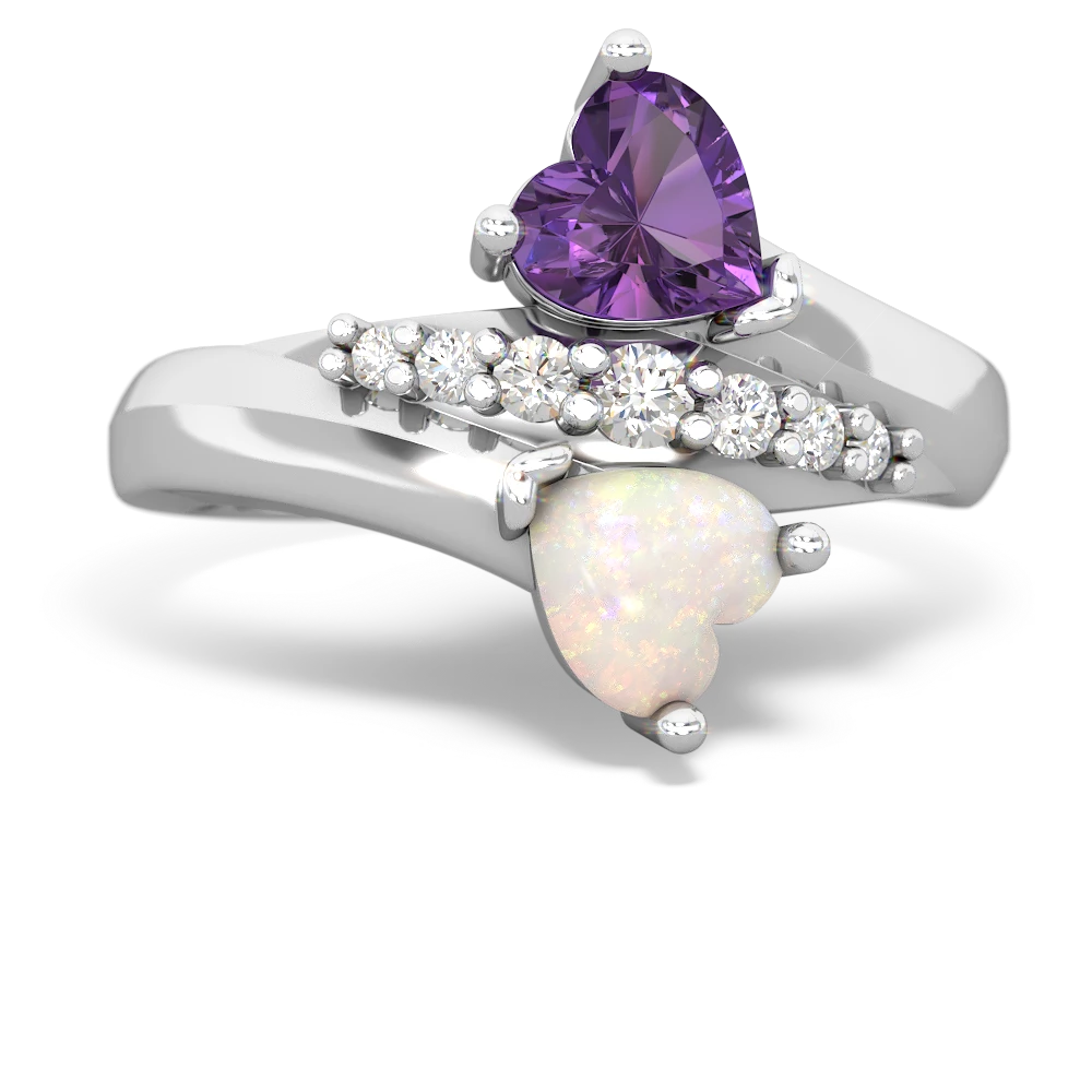 Amethyst hot sale opal ring