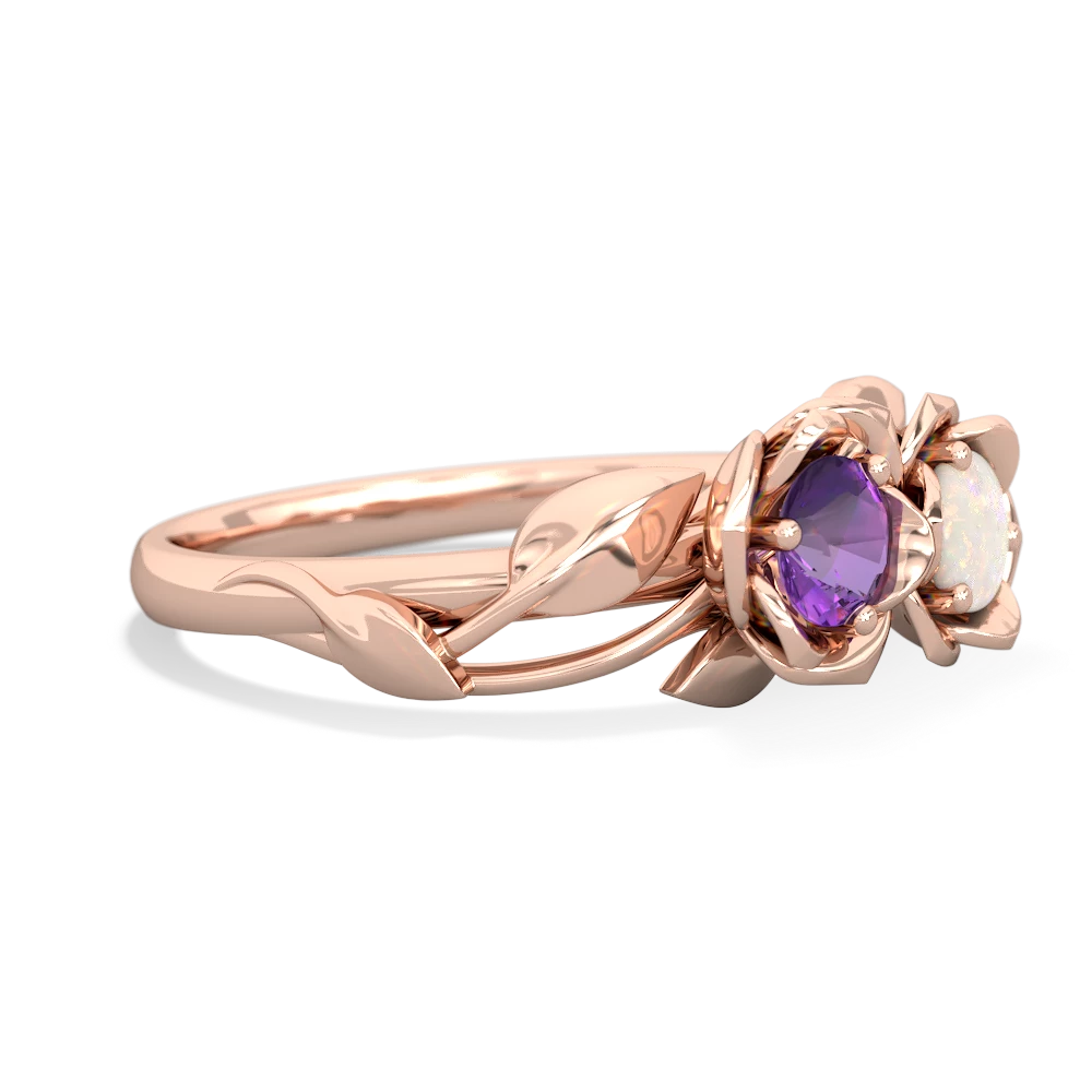 Amethyst Rose Garden 14K Rose Gold ring R5510