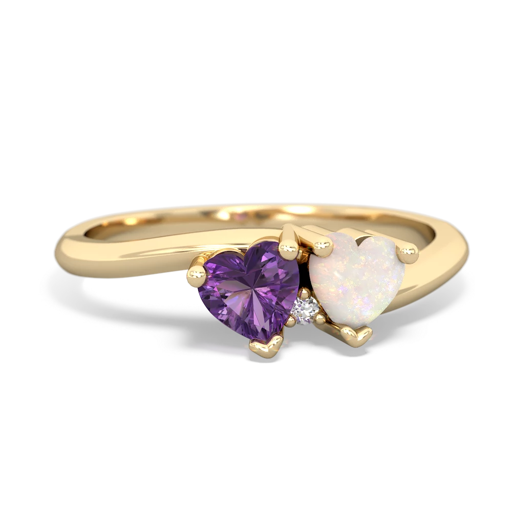 Amethyst Sweethearts 14K Yellow Gold ring R5260