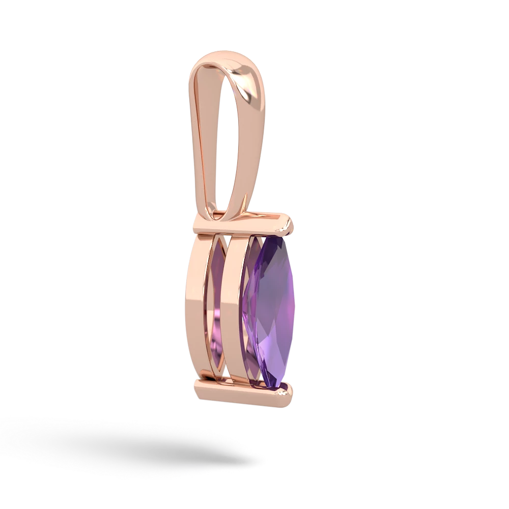 Amethyst 8X4 Marquise 14K Rose Gold pendant P1701