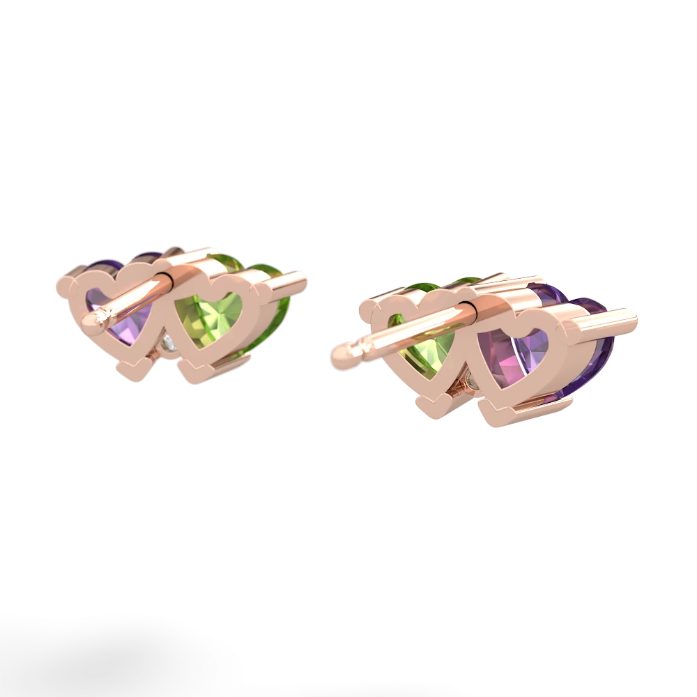 Amethyst Sweethearts 14K Rose Gold earrings E5260