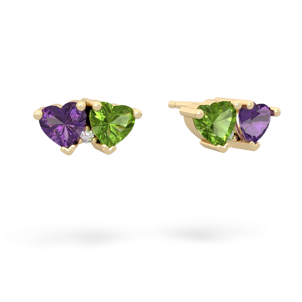 Amethyst Sweethearts 14K Yellow Gold earrings E5260