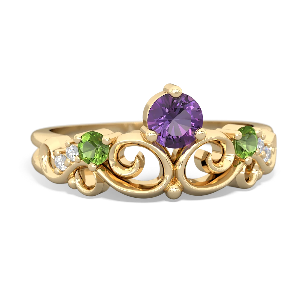 Amethyst Crown Keepsake 14K Yellow Gold ring R5740