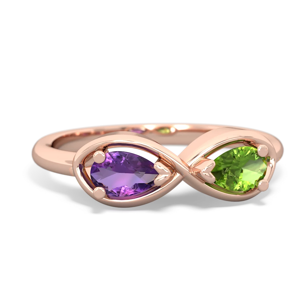 Amethyst Infinity 14K Rose Gold ring R5050