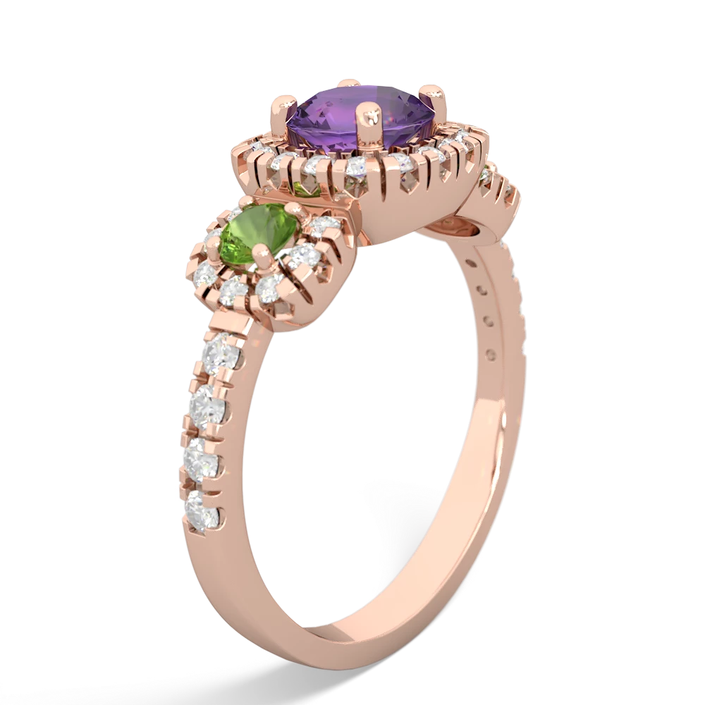 Amethyst Regal Halo 14K Rose Gold ring R5350