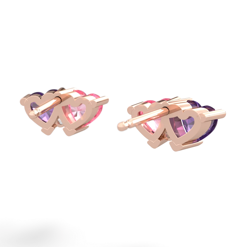 Amethyst Sweethearts 14K Rose Gold earrings E5260