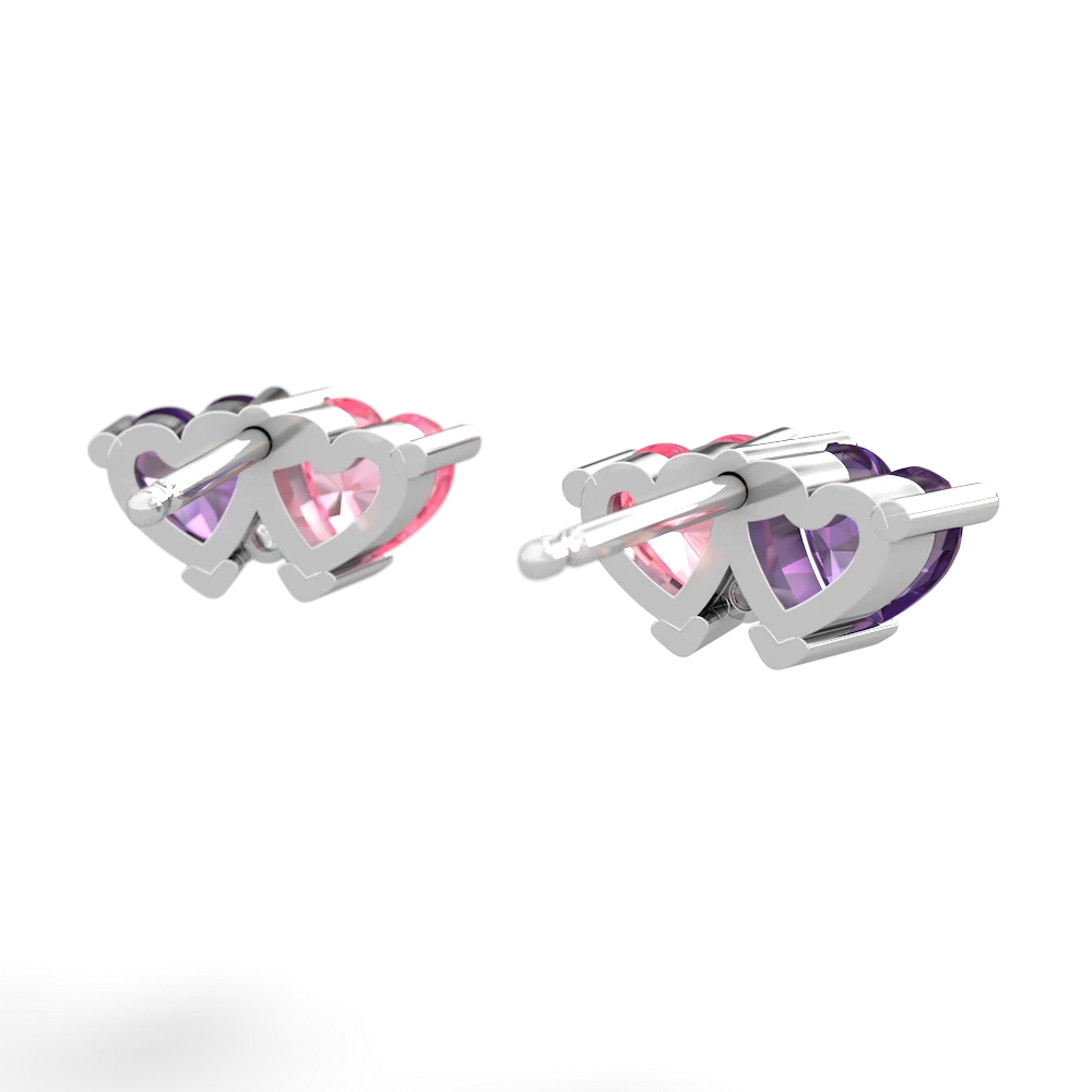 Amethyst Sweethearts 14K White Gold earrings E5260