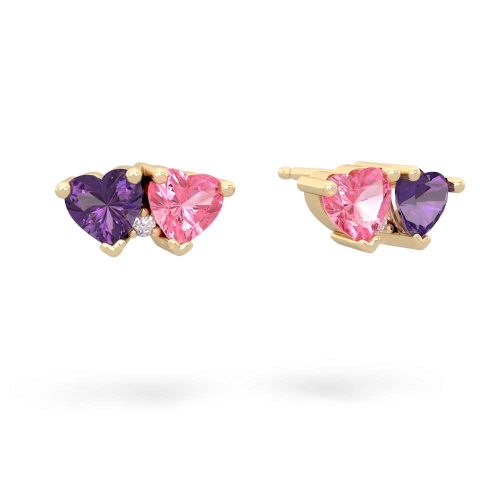 Amethyst Sweethearts 14K Yellow Gold earrings E5260