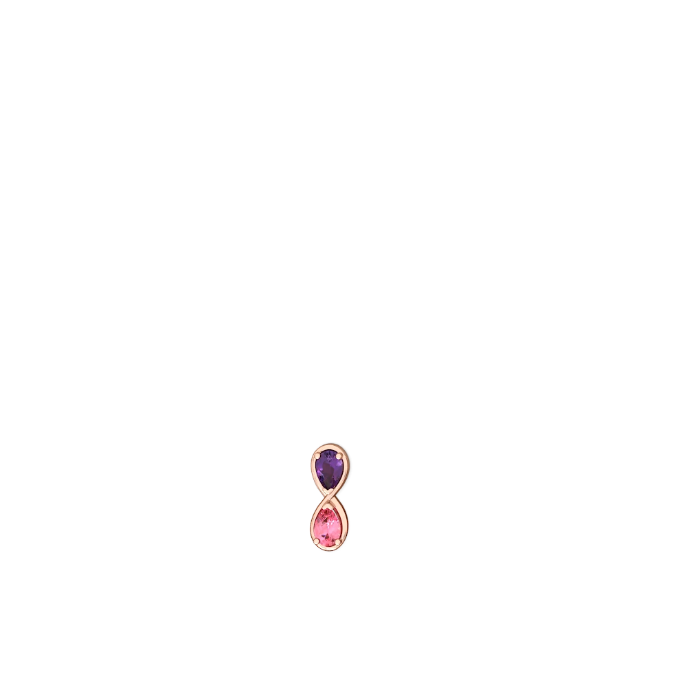 Amethyst Infinity 14K Rose Gold earrings E5050