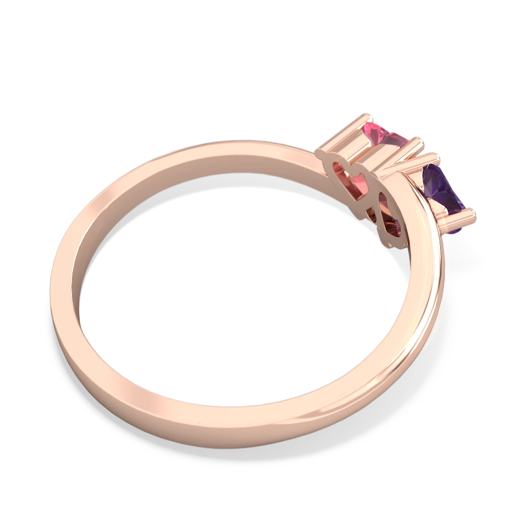 Amethyst Sweethearts 14K Rose Gold ring R5260