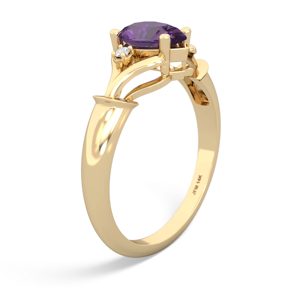 Amethyst Precious Pear 14K Yellow Gold ring R0826