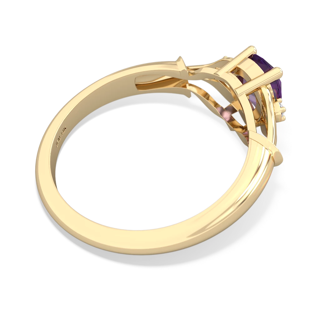 Amethyst Precious Pear 14K Yellow Gold ring R0826