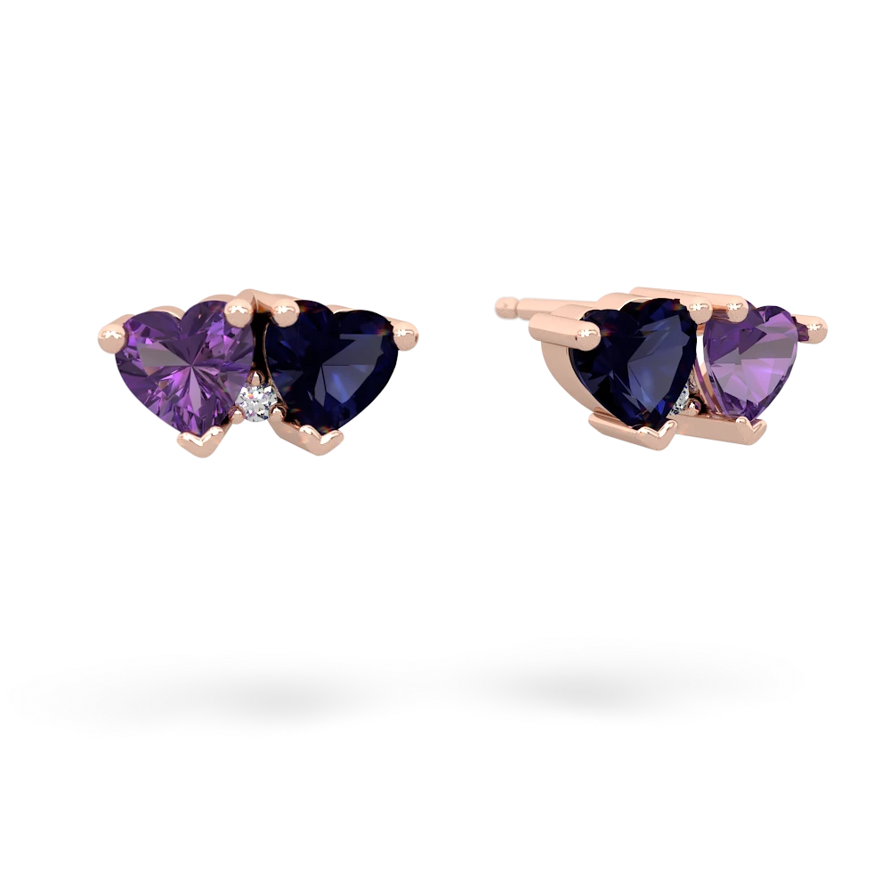 Amethyst Sweethearts 14K Rose Gold earrings E5260