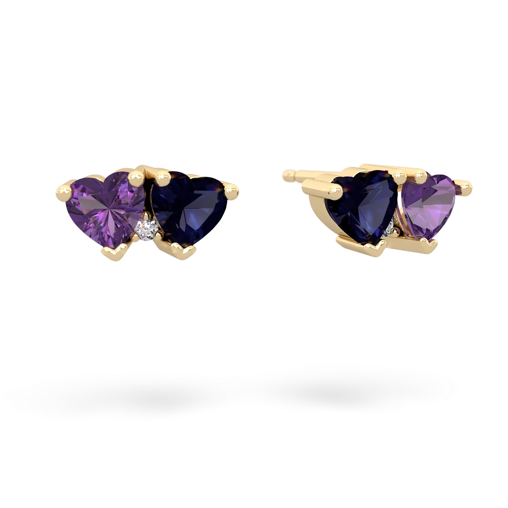 Amethyst Sweethearts 14K Yellow Gold earrings E5260