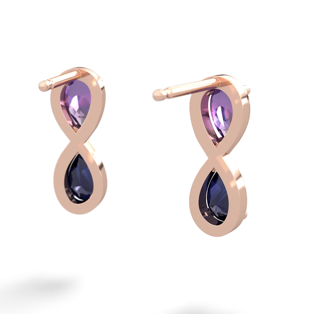 Amethyst Infinity 14K Rose Gold earrings E5050