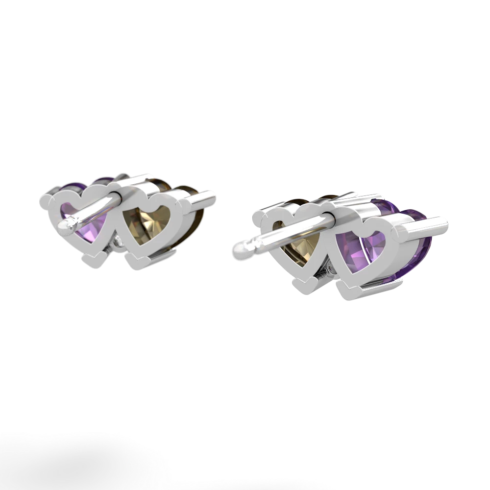 Amethyst Sweethearts 14K White Gold earrings E5260