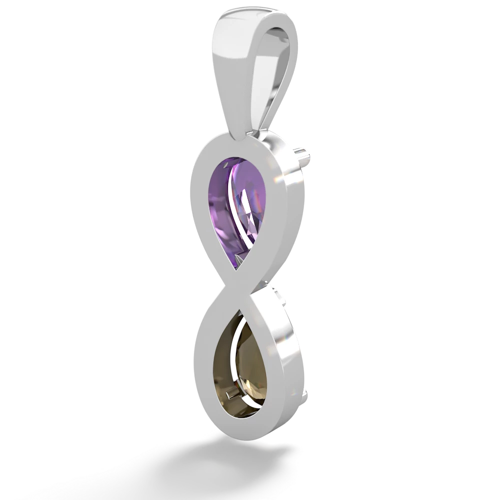 Amethyst Infinity 14K White Gold pendant P5050