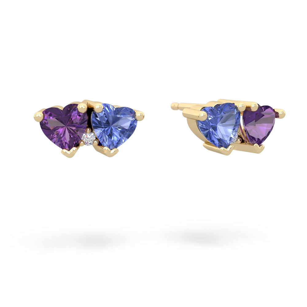 Amethyst Sweethearts 14K Yellow Gold earrings E5260