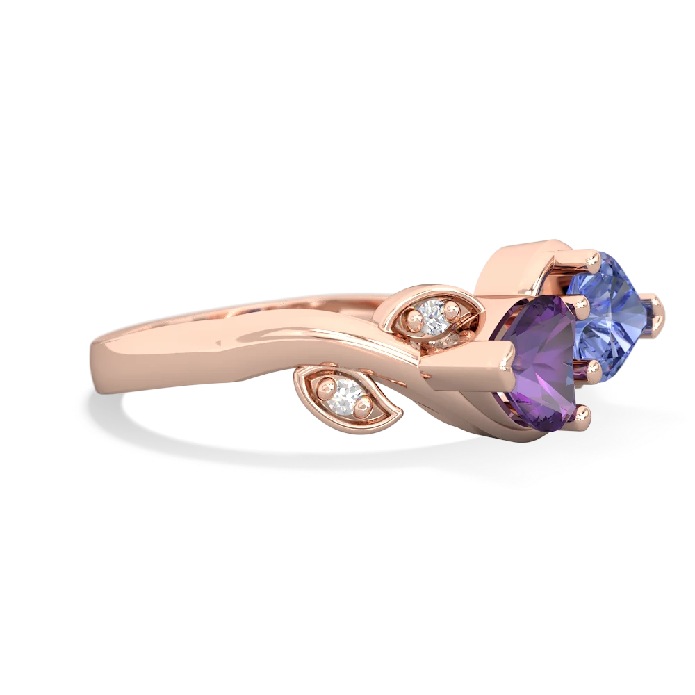 Amethyst Floral Elegance 14K Rose Gold ring R5790