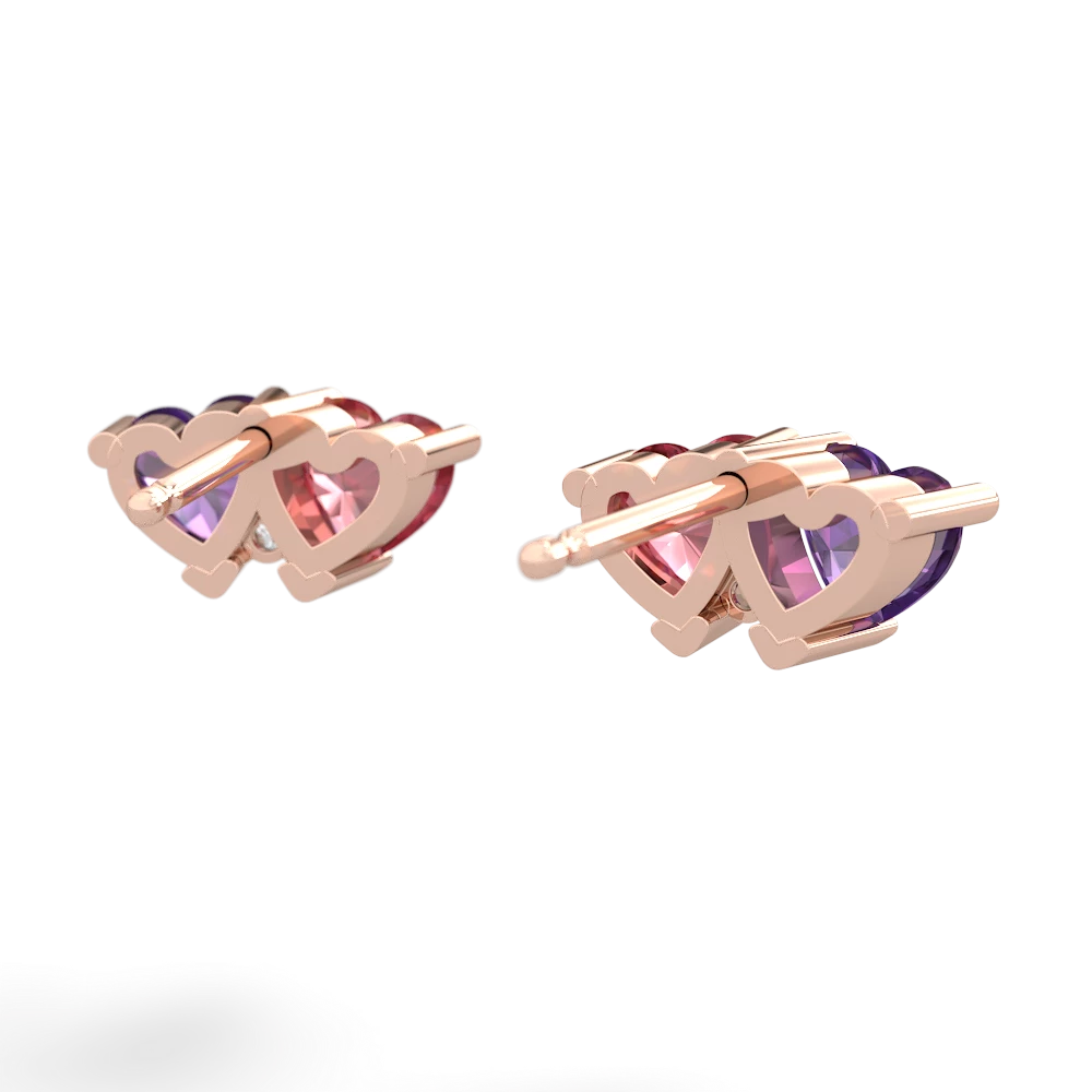 Amethyst Sweethearts 14K Rose Gold earrings E5260