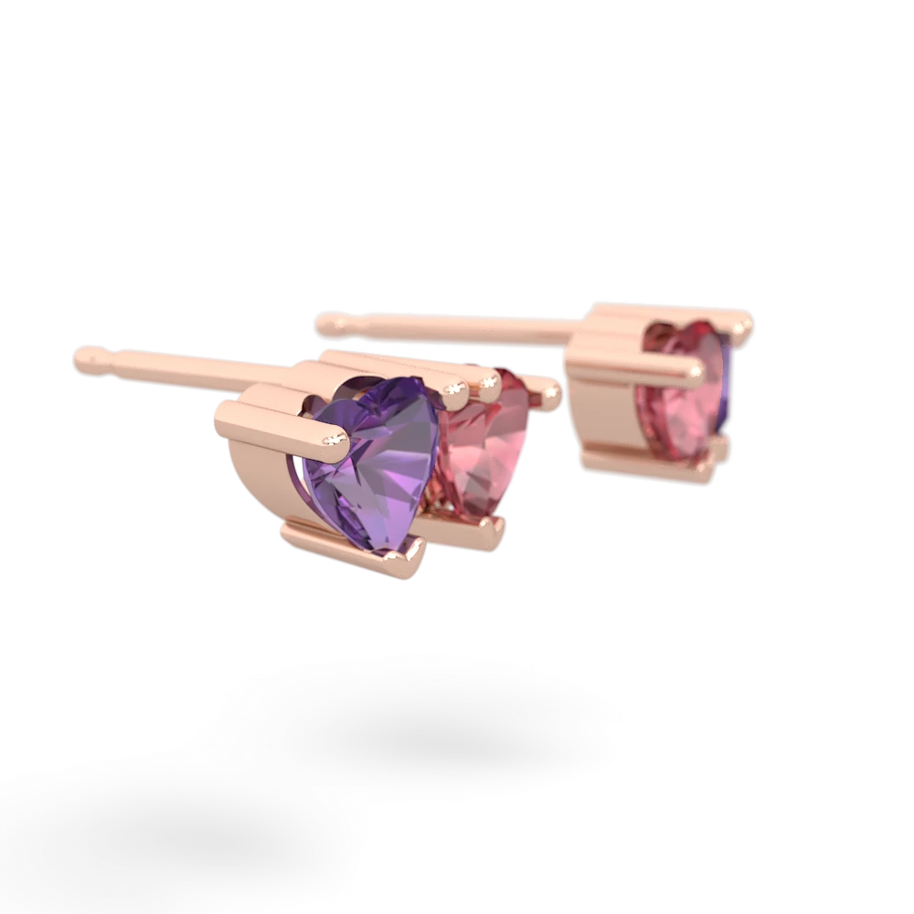 Amethyst Sweethearts 14K Rose Gold earrings E5260