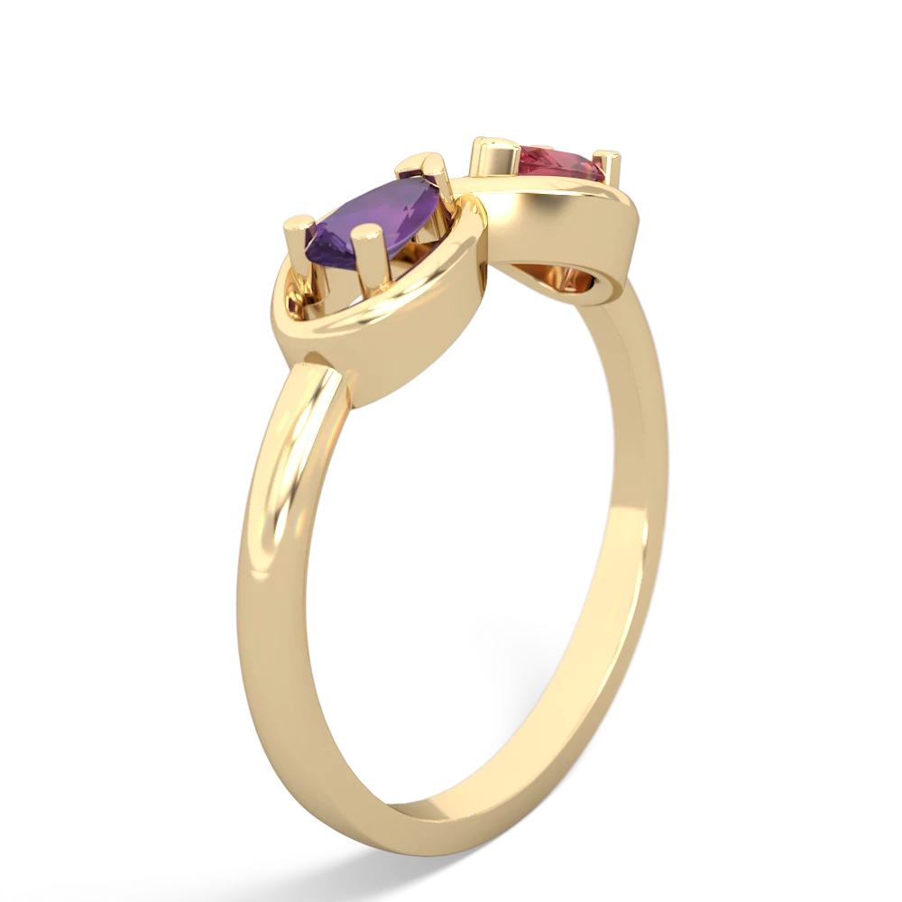 Amethyst Infinity 14K Yellow Gold ring R5050