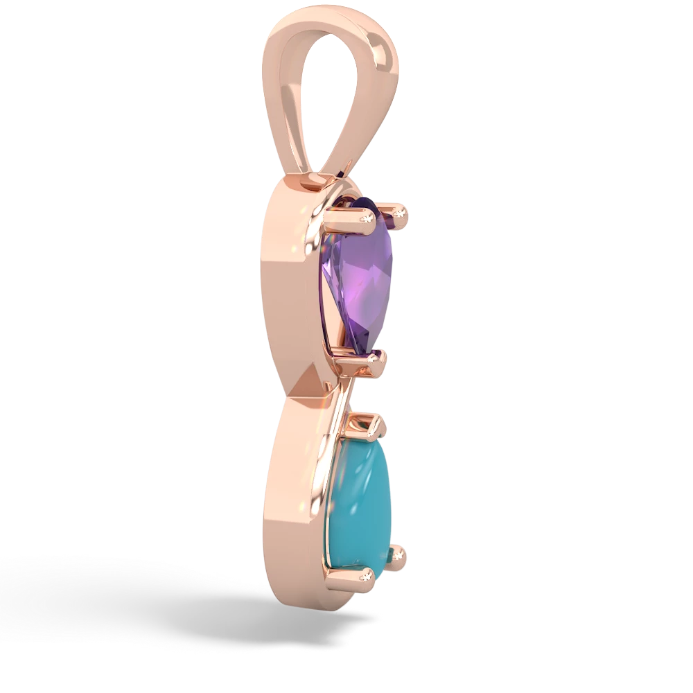 Amethyst Infinity 14K Rose Gold pendant P5050