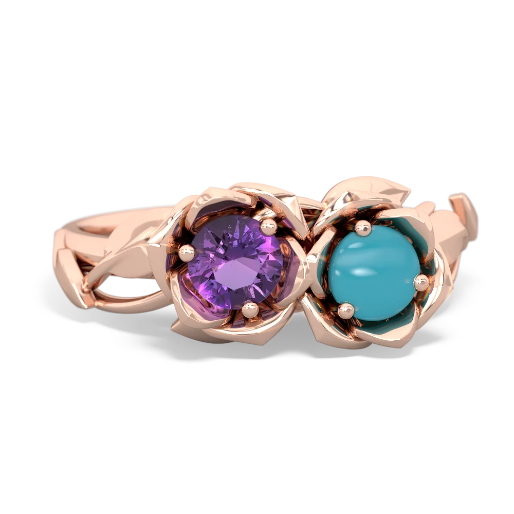 Amethyst Rose Garden 14K Rose Gold ring R5510