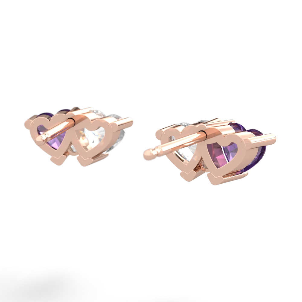 Amethyst Sweethearts 14K Rose Gold earrings E5260