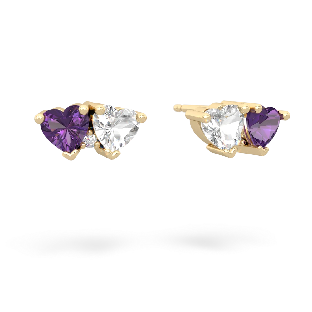 Amethyst Sweethearts 14K Yellow Gold earrings E5260