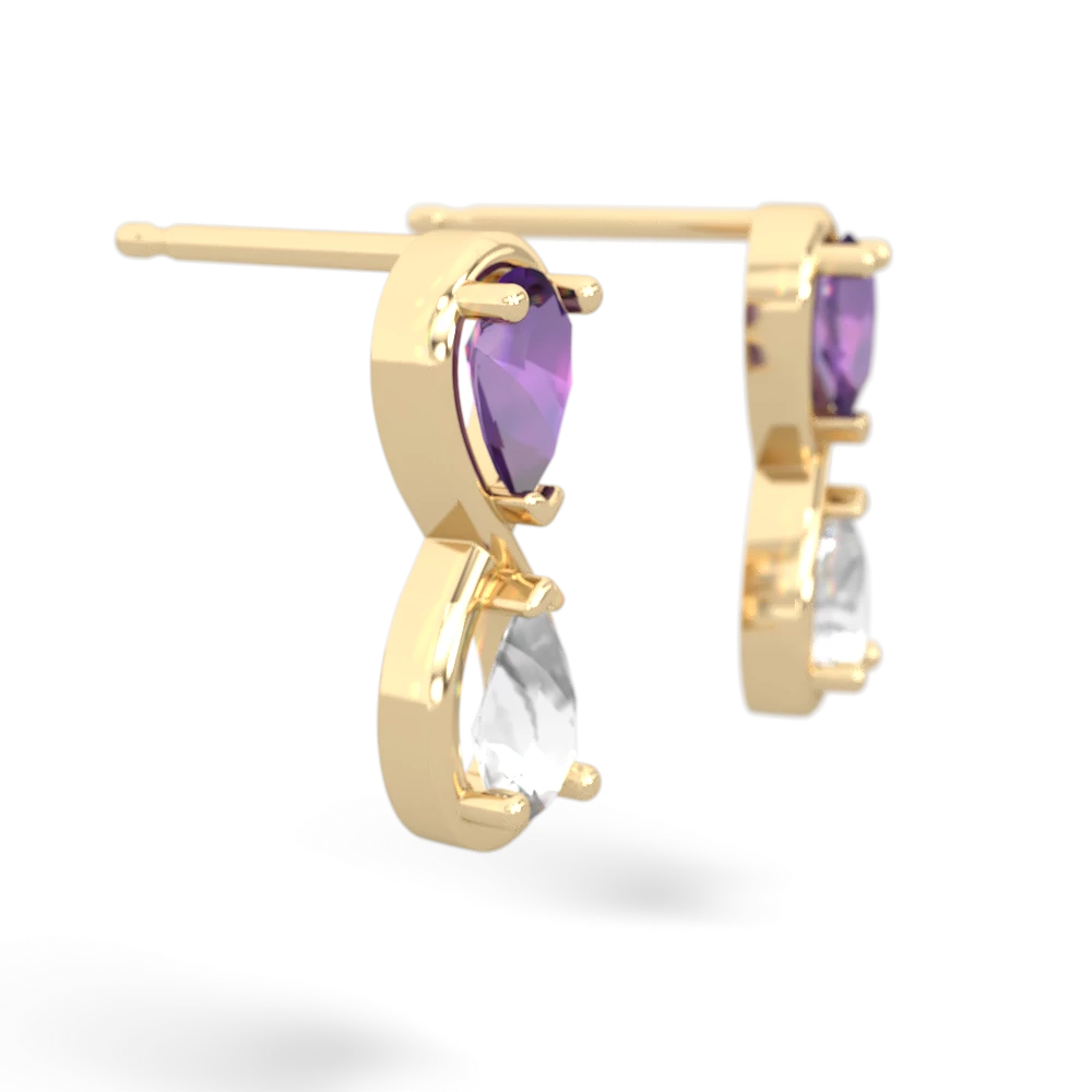 Amethyst Infinity 14K Yellow Gold earrings E5050