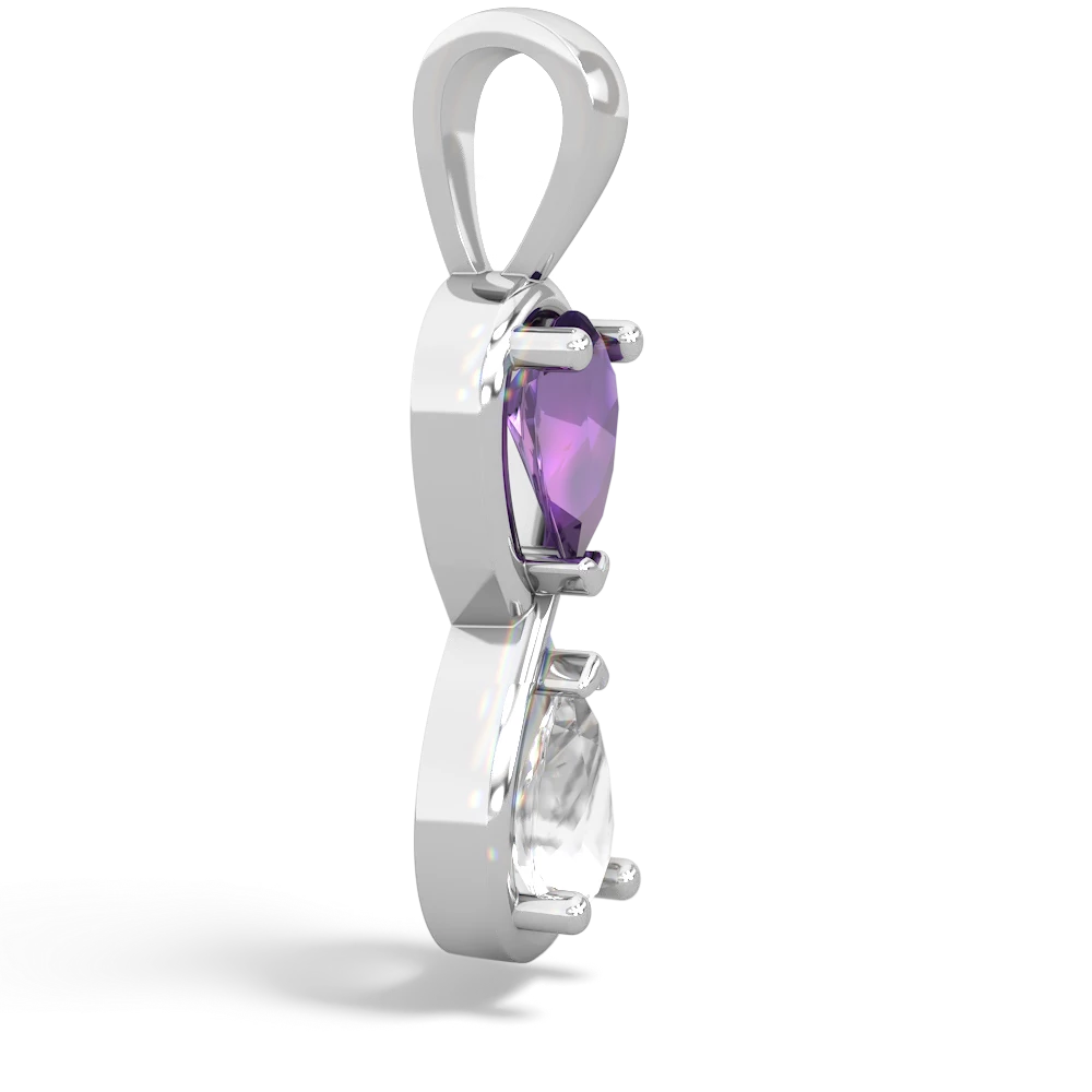 Amethyst Infinity 14K White Gold pendant P5050