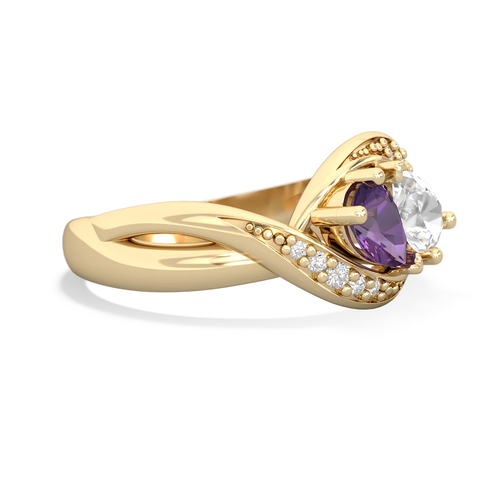 Amethyst Summer Winds 14K Yellow Gold ring R5342