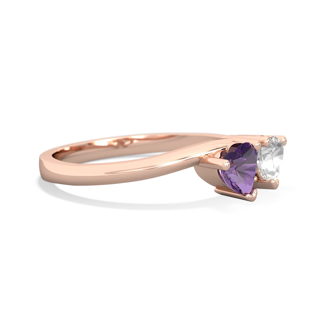 Amethyst Sweethearts 14K Rose Gold ring R5260