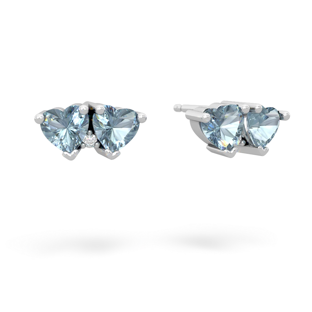 Aquamarine Sweethearts 14K White Gold earrings E5260