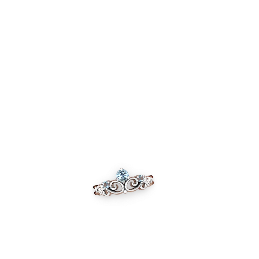 London Topaz Crown Keepsake 14K White Gold ring R5740