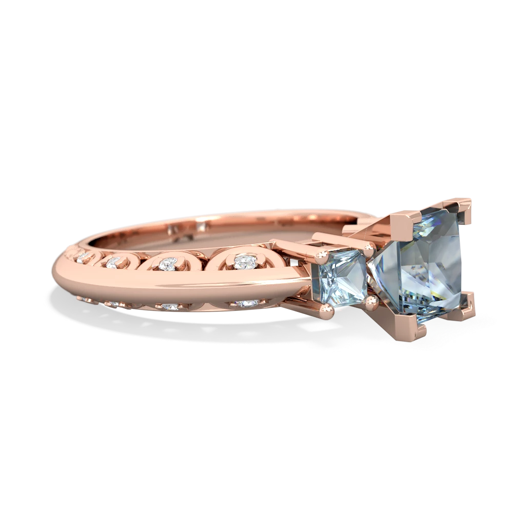 London Topaz Eternal Embrace Engagement 14K Rose Gold ring C2001