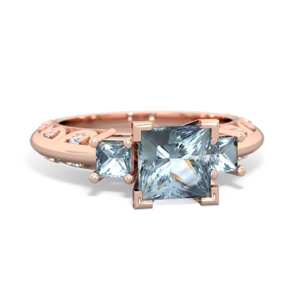 Smoky Quartz Eternal Embrace Engagement 14K Rose Gold ring C2001