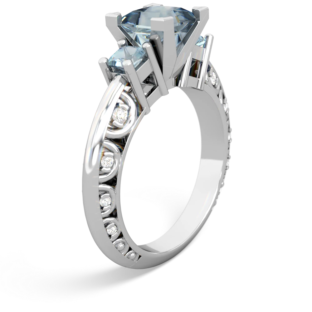 London Topaz Eternal Embrace Engagement 14K White Gold ring C2001