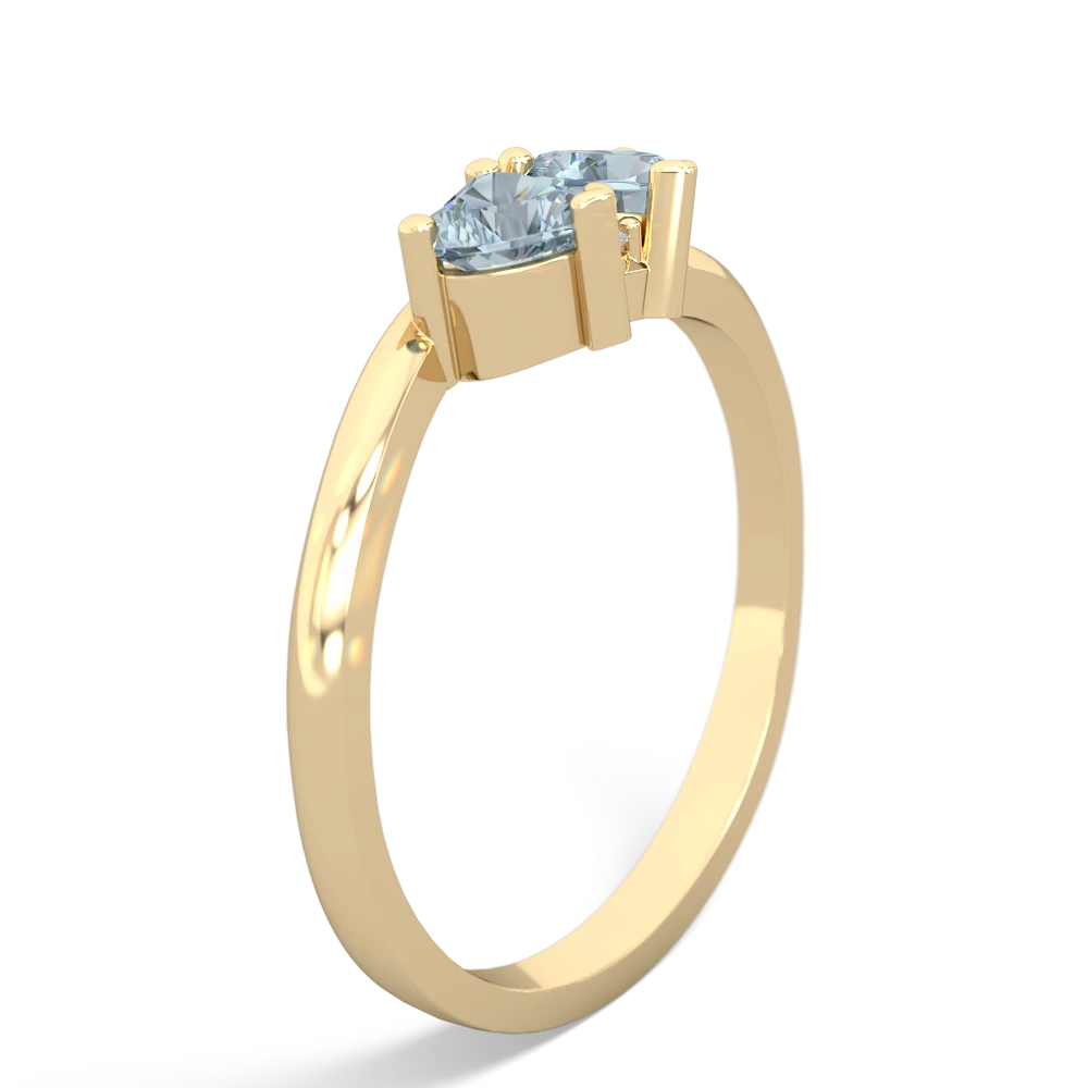 Aquamarine Sweethearts 14K Yellow Gold ring R5260